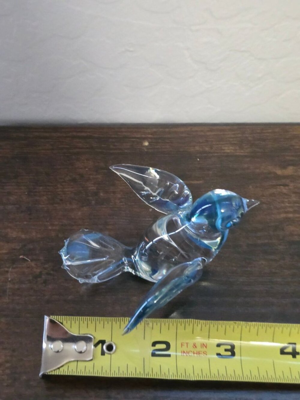 Set Of 3 Handblown Glass Bird Figurines - Multicolor Clear & Blue Designs - Picture 7 of 16